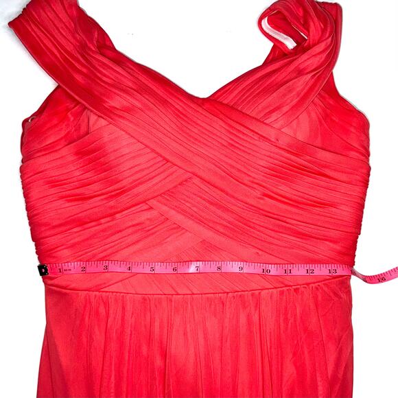 JY Jenny Yoo JY514 Bridesmaid Full Length Dress Gown Firecracker Size 6 - Picture 13 of 14